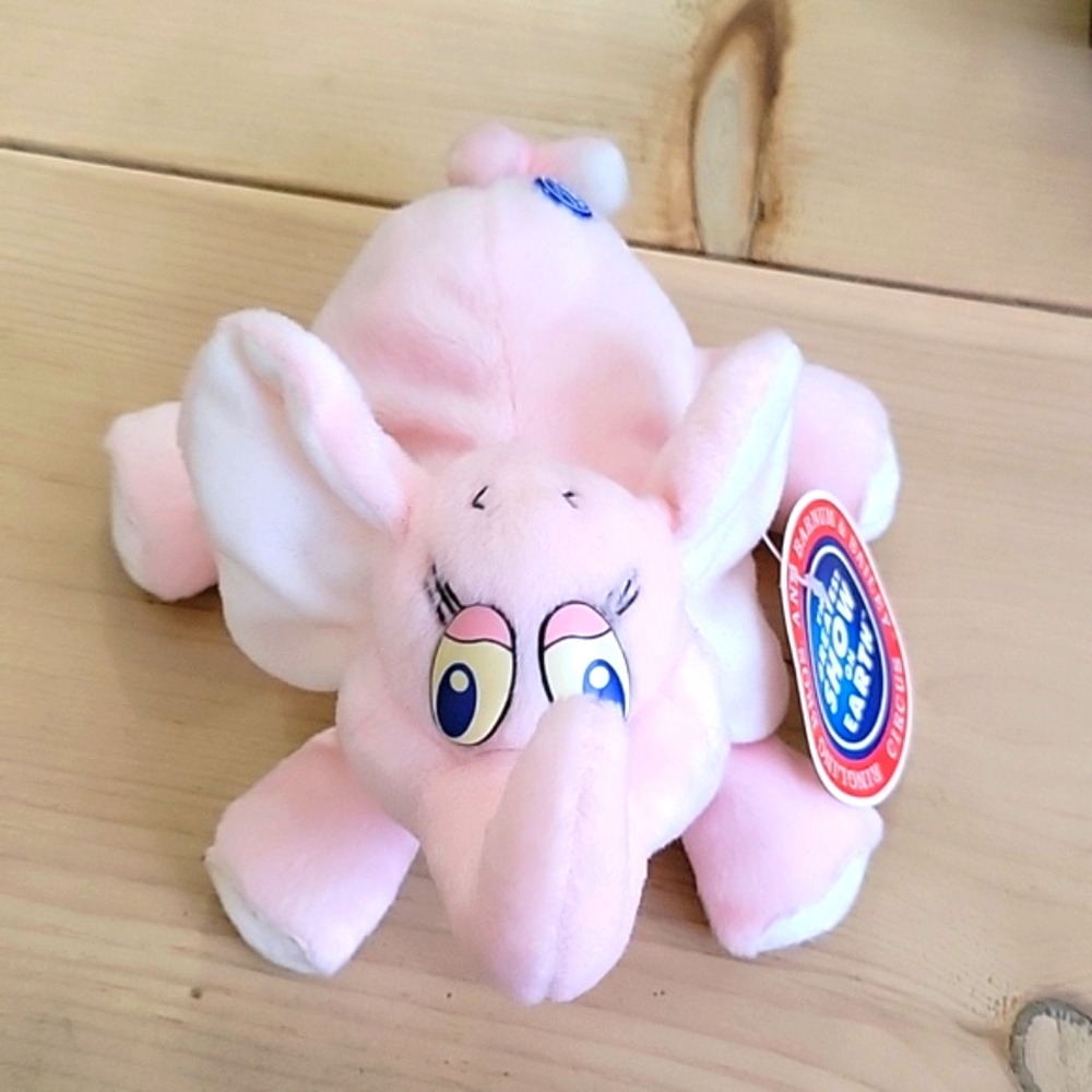 RIngling The Greatest Show on Earth Plush Pink Elephant 7"